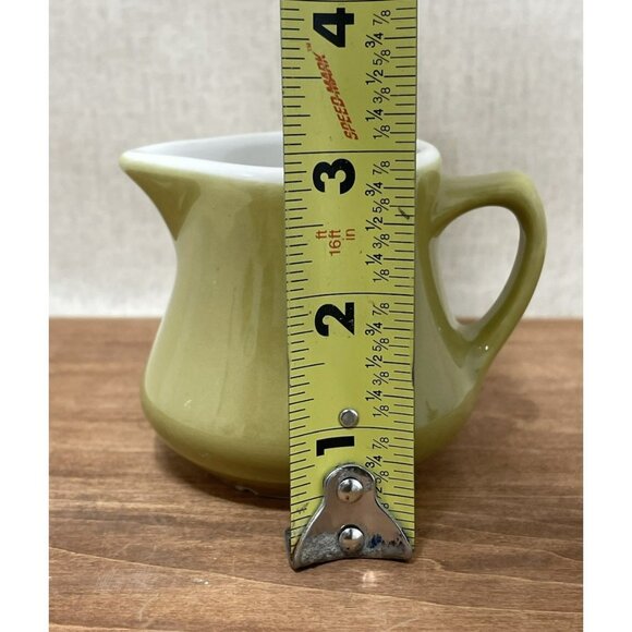 Vintage Homer Laughlin Best China Olive Green Creamer Has Chip On Base 3 Inch - Picture 2 of 9